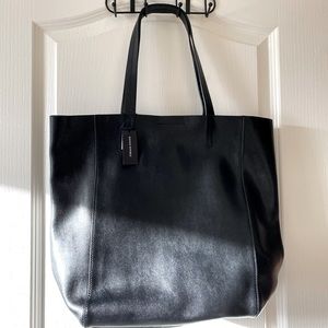 Banana Republic Black Leather Tote | Brand New with Tags *Rare Find*